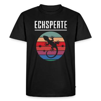lézard serpent drôle jeu de mots reptiles - T-shirt Premium bio Homme - noir - Devant - Nico (187cm)