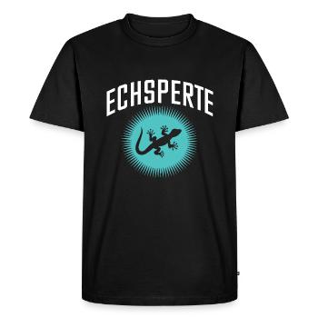 lézard serpent drôle jeu de mots reptiles - T-shirt Premium bio Homme - noir - Devant - Nico (187cm)