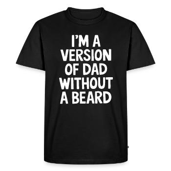 Version de papa sans barbe Famille Assorti Papa - T-shirt Premium bio Homme - noir - Devant - Nico (187cm)