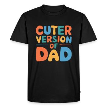 Version plus mignonne de papa Famille Assorti Papa et Fils - T-shirt Premium bio Homme - noir - Devant - Nico (187cm)