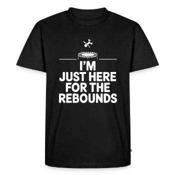 Je suis juste là pour les rebonds - Blague sur le trampoline - T-shirt Premium bio Homme - noir - Devant - Nico (187cm)