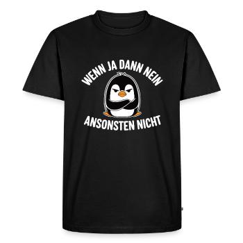 If so, then no otherwise not Penguin No Boc - Men's Premium Organic T-Shirt - black - Front - Nico (187cm)