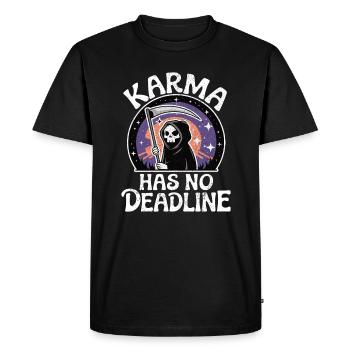 Le karma n’a pas de date limite Destiny Destin Équilibre - T-shirt Premium bio Homme - noir - Devant - Nico (187cm)