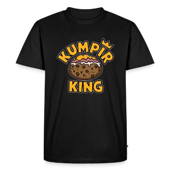 Nourriture amusante turque Kumpir King - T-shirt Premium bio Homme - noir - Devant - Nico (187cm)
