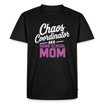 Chaos Choordinator alias Maman école à la maison - T-shirt Premium bio Homme - noir - Devant - Nico (187cm)