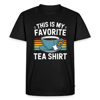 This is my favorite Tea Shirt Tea Lover Funny Pun - Men's Premium Organic T-Shirt - black - Front - Nico (187cm)