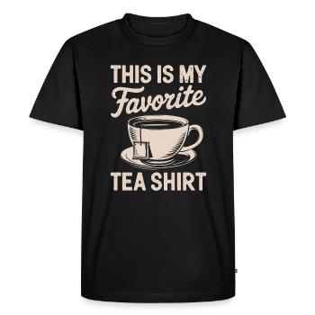 This is my favorite Tea Shirt Tea Lover Funny Pun - Men's Premium Organic T-Shirt - black - Front - Nico (187cm)