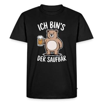 Ich bins der Saufbär Saufen Bier Alkohol Party - T-shirt Premium bio Homme - noir - Devant - Nico (187cm)