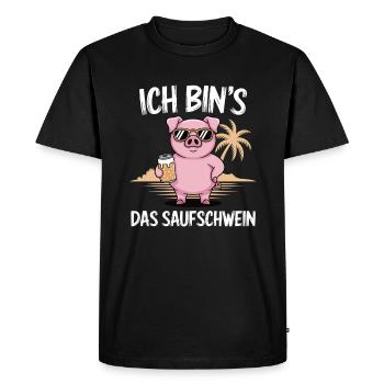 C’est moi l’alcool cochon buvant de la bière alcool fête - T-shirt Premium bio Homme - noir - Devant - Nico (187cm)