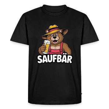 Fête Saufbär Saufen Bier Alkohol - T-shirt Premium bio Homme - noir - Devant - Nico (187cm)