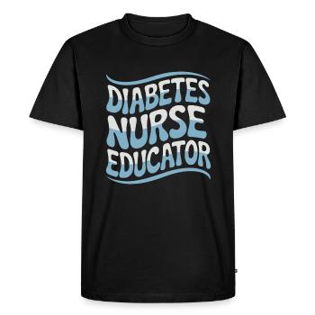 Infirmière enseignante en diabète Sensibilisation au diabète - T-shirt Premium bio Homme - noir - Devant - Nico (187cm)