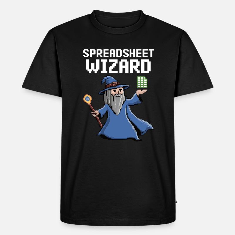 Tabellenkalkulations-Assistent Lustiger Controller Buchhalter - Männer Premium Bio T-Shirt - Schwarz