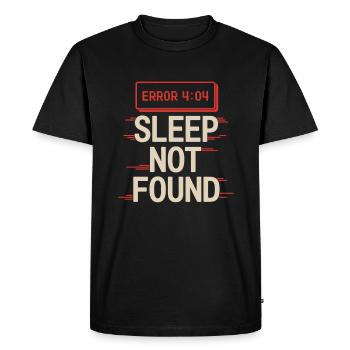 404 sommeil non trouvé Drôle Ordinateur Geek Humour - T-shirt Premium bio Homme - noir - Devant - Nico (187cm)