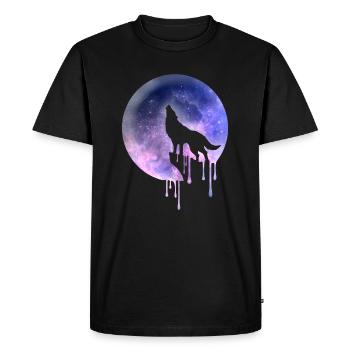 wolf moon universe - Men's Premium Organic T-Shirt - black - Front - Nico (187cm)