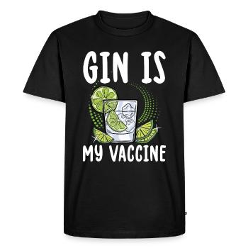 Gin Drinking | Booze Spirit Tonic Gift Idea - Men's Premium Organic T-Shirt - black - Front - Nico (187cm)