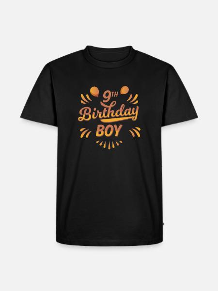 Birthday boy 9th - Men's Premium Organic T-Shirt - black