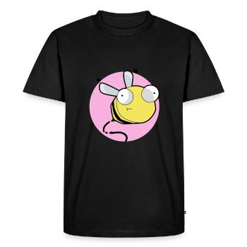 Idée de cadeau mignon miel abeille - T-shirt Premium bio Homme - noir - Devant - Nico (187cm)