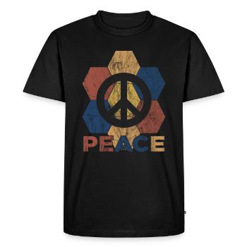 paix - T-shirt Premium bio Homme - noir - Devant - Nico (187cm)