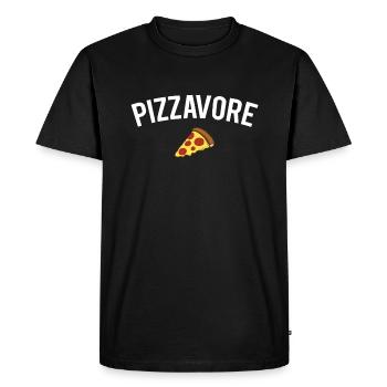 Pizzavore Amoureux Des Pizzas Nourriture Humour - T-shirt Premium bio Homme - noir - Devant - Nico (187cm)