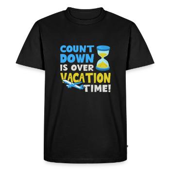 Countdown is over - Holiday time holiday - Men's Premium Organic T-Shirt - black - Front - Nico (187cm)