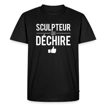 Sculpteur qui déchire meilleur sculpteur humour - T-shirt Premium bio Homme - noir - Devant - Nico (187cm)