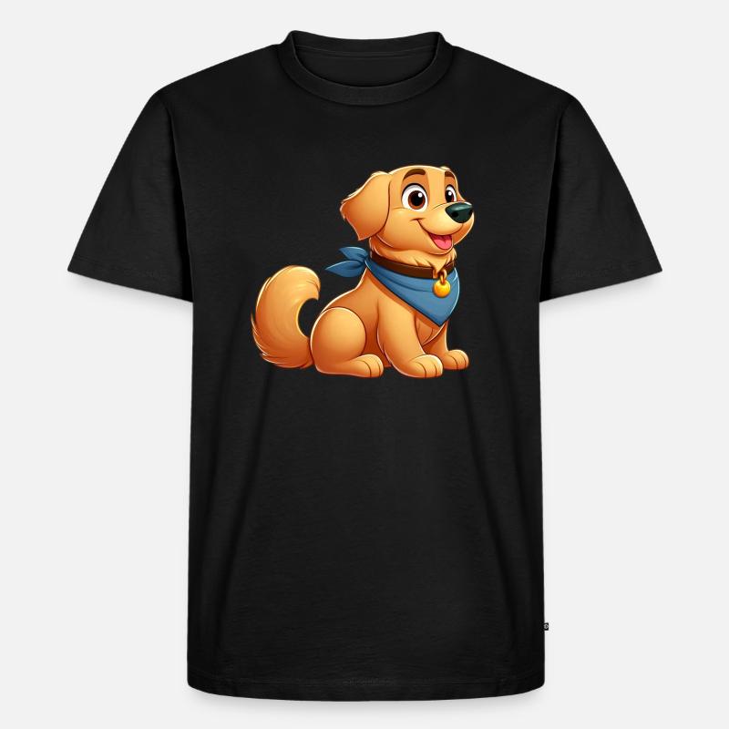 Labrador 3 - Männer Premium Bio T-Shirt - Schwarz