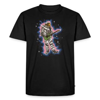 Astronaut Guitarist - Space Guitar - Men's Premium Organic T-Shirt - black - Front - Nico (187cm)