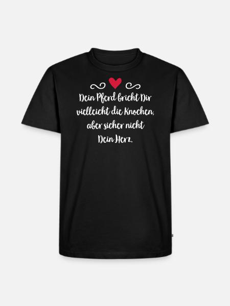 Pferd - Männer Premium Bio T-Shirt - Schwarz