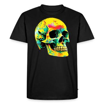 Crâne - T-shirt Premium bio Homme - noir - Devant - Nico (187cm)