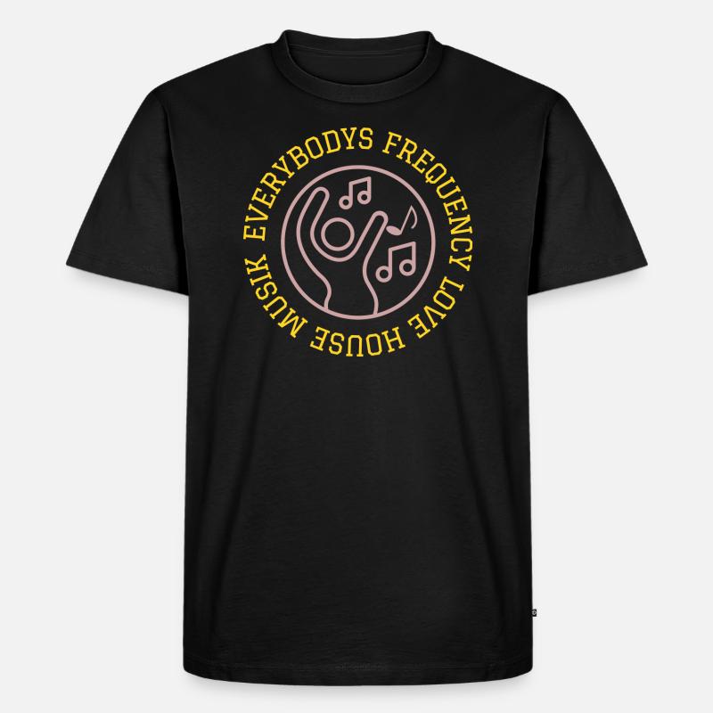 Everybodys Frequency - Männer Premium Bio T-Shirt - Schwarz