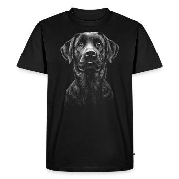 Labrador Portrait Labbi Labrador Retriever Dogs - Men's Premium Organic T-Shirt - black - Front - Nico (187cm)
