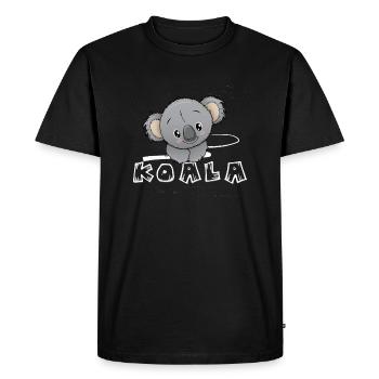 Koala Koala amoureux cadeaux vetements bebe - T-shirt Premium bio Homme - noir - Devant - Nico (187cm)