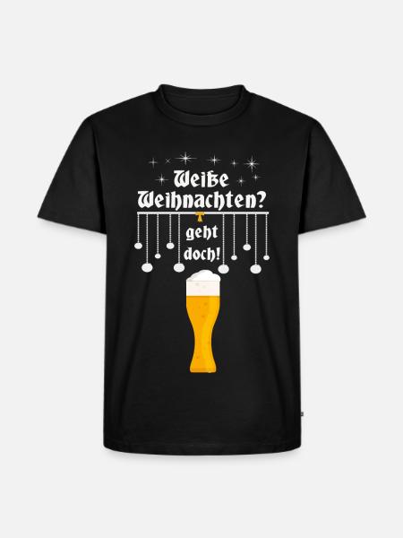 Weiße Weihnachten - Männer Premium Bio T-Shirt - Schwarz