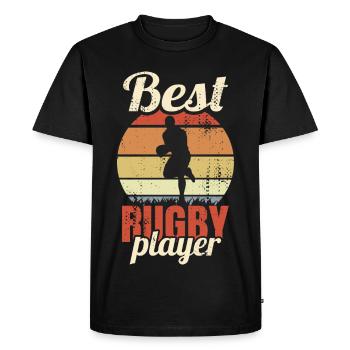 Meilleur joueur de rugby - T-shirt Premium bio Homme - noir - Devant - Nico (187cm)