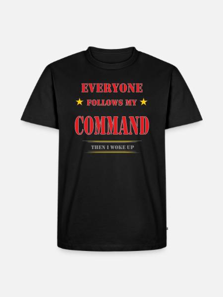 MY COMMAND - Men's Premium Organic T-Shirt - black