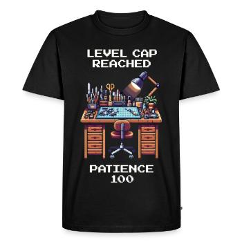 Niveau maximum atteint : Patience 100 | Modélisme - T-shirt Premium bio Homme - noir - Devant - Nico (187cm)