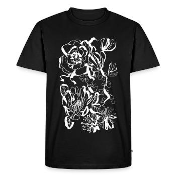 BLOSSOM - Men's Premium Organic T-Shirt - black - Front - Nico (187cm)