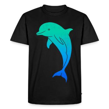Dolphin Dolphin Men Boys Kids Bottlenose dolphin - Men's Premium Organic T-Shirt - black - Front - Nico (187cm)