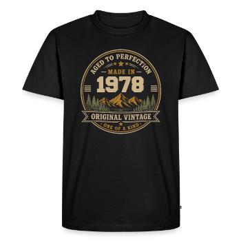 1978 Retro 1978 Vintage 1978 Gift 1978 - Men's Premium Organic T-Shirt - black - Front - Nico (187cm)