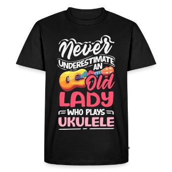 Funny Ukulele Designs and Sayings - Men's Premium Organic T-Shirt - black - Front - Nico (187cm)