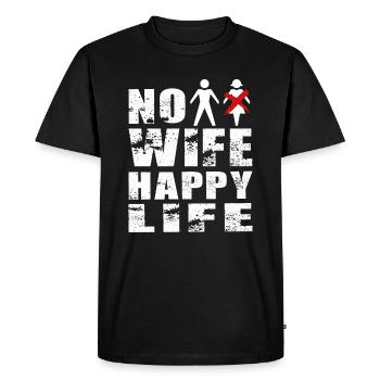 Aucune femme bonne vie - T-shirt Premium bio Homme - noir - Devant - Nico (187cm)