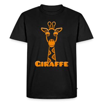 girafe - T-shirt Premium bio Homme - noir - Devant - Nico (187cm)