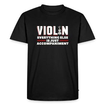 Accompagnement violon - T-shirt Premium bio Homme - noir - Devant - Nico (187cm)