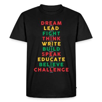 BLM black lives matter Graphic - Men's Premium Organic T-Shirt - black - Front - Nico (187cm)