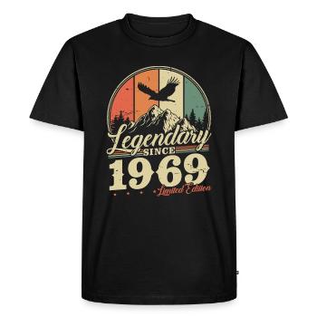 Légendaire depuis 1969 Vintage cadeau d’anniversaire - T-shirt Premium bio Homme - noir - Devant - Nico (187cm)