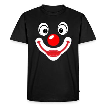 Costume de visage de clown Cologne Carnaval Carnaval Nez - T-shirt Premium bio Homme - noir - Devant - Nico (187cm)