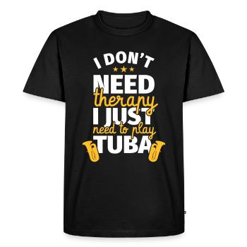 Tuba tuba player gift funny saying - Men's Premium Organic T-Shirt - black - Front - Nico (187cm)