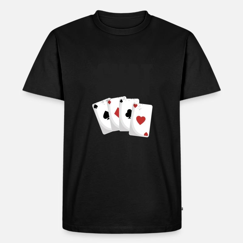 Skat - Männer Premium Bio T-Shirt - Schwarz