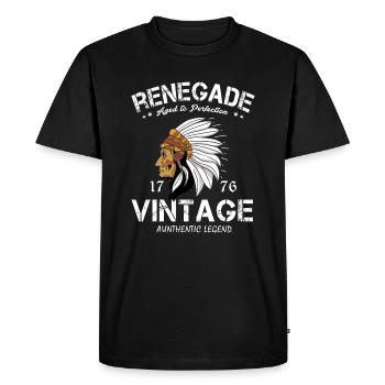 Indians feather Native America gift - Men's Premium Organic T-Shirt - black - Front - Nico (187cm)