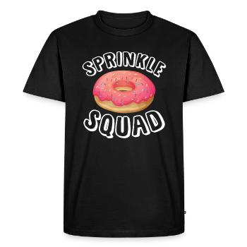 Sprinkle squad Design pour un amateur de beignets - T-shirt Premium bio Homme - noir - Devant - Nico (187cm)